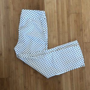 Black and White Polka Dot Cropped Pants - Chicos 00